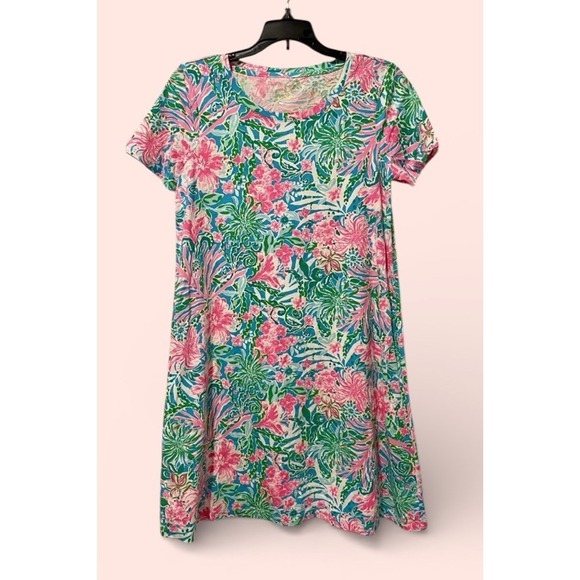 LILLY PULITZER Cody Swing Dress‎  "LEAF IT WILD"  Size SMALL  NWOT S Pink Floral - Picture 8 of 10